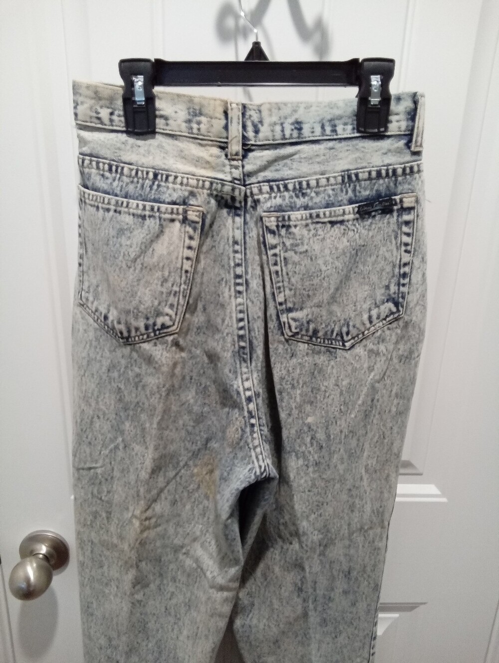 Vintage 80's Giorgio Fiorlini Sz 12 Acid Wash Bow Ankle Zip Mom Jeans 27x28 - Picture 15 of 16